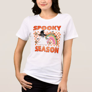 Camiseta Temporada Assustadora Vibrações de Halloween-45634