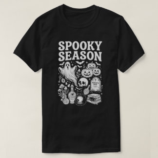 Camiseta Temporada Assustadora Vintage Halloween Fantasma C