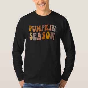 Camiseta Temporada de Abóbora Groovy Vibrações de Outono Di