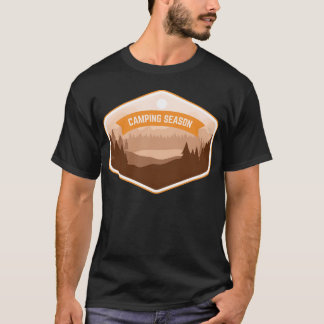 Camiseta TEMPORADA DE ACAMPAMENTO DE DESENHO ANIMADO engraç