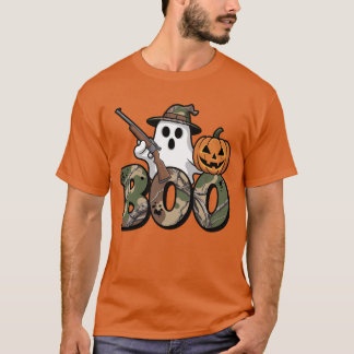 Camiseta Temporada de Caça Boo Caçador de Fantasmas Abóbora