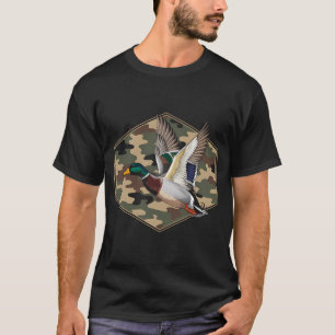Camiseta Temporada de Caça com Camuflagem de Pato