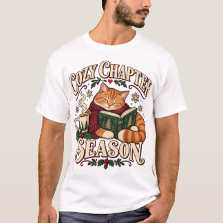 Camiseta Temporada de Capítulos Aconchegantes Natal Leitura