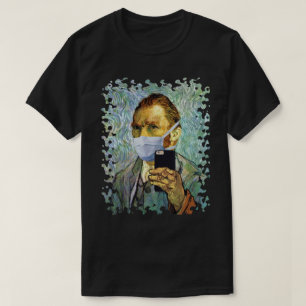 Camiseta Temporada de Gripe Van Gogh Autorretrato Com Másca