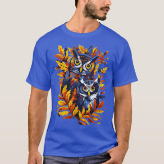 Camiseta Temporada de outono da coruja
