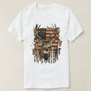 Camiseta Temporada de Veado Bandeira EUA