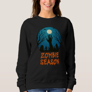 Camiseta Temporada de Zumbi Cemitério ao Luar  Crianças Ass