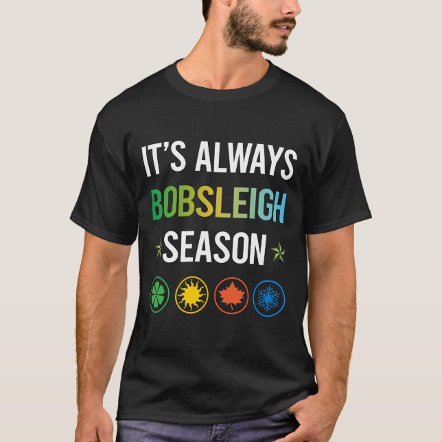 Camiseta Temporada Divertida de Bobsleigh Bobsled (Frente)