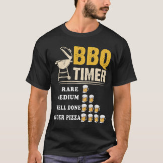 Camiseta Temporizador de Churrasco Bandeira Engraçado Churr