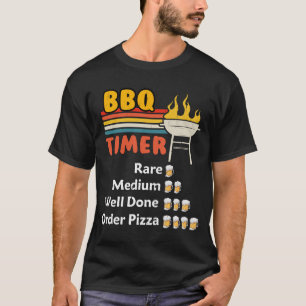 Camiseta Temporizador de Churrasco Bandeira Funny Barbecue