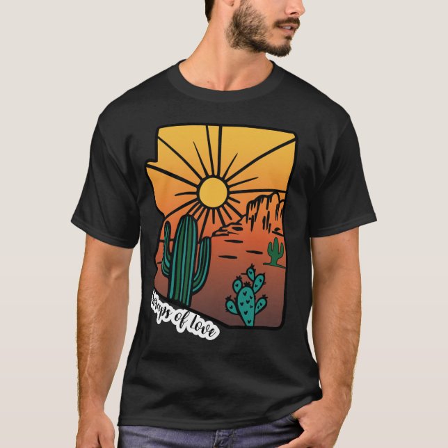 Camiseta Tempos de Arizona do Amor Teto Solto (Frente)