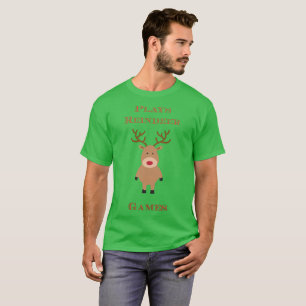 Camiseta Tempos de Natal para Jogos de Reindeer