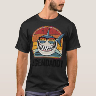 Camiseta Tempos de Tubarão Engraçado Retro Legendaddy Pai G
