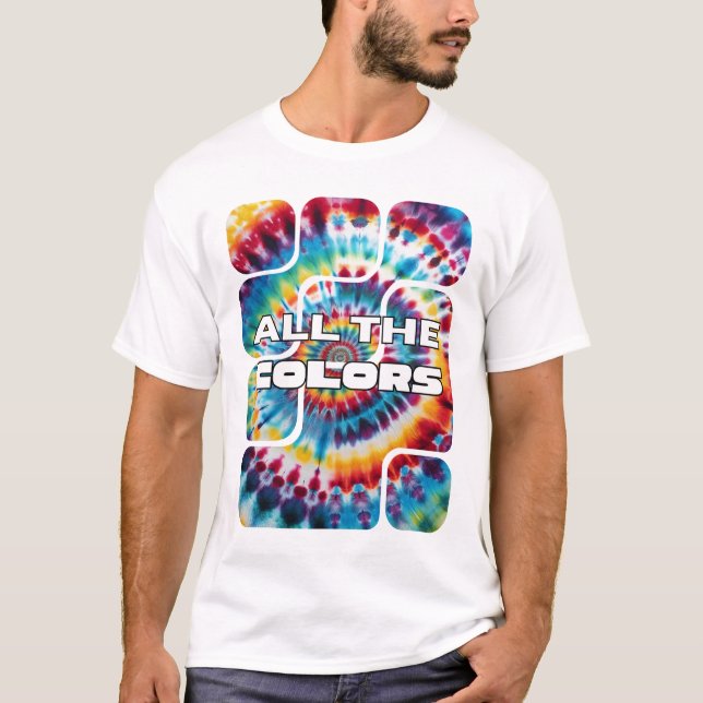 Camiseta Tempos Funky Retro Tie-Dye (Frente)