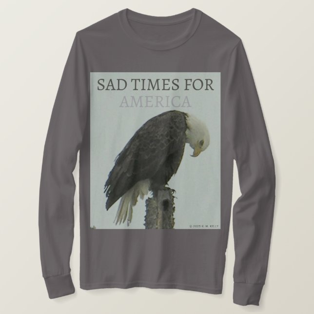 CAMISETA TEMPOS TRISTES PARA A AMÉRICA (Frente do Design)