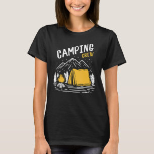 Camiseta Tenda de Acampamento Família Tripulação de Acampam