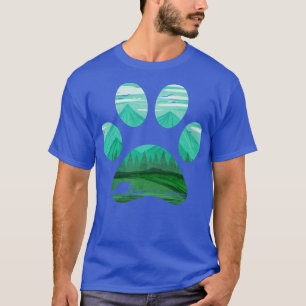 Camiseta Tenda De Campanha Em Uma Pata De Cão Em Acampament