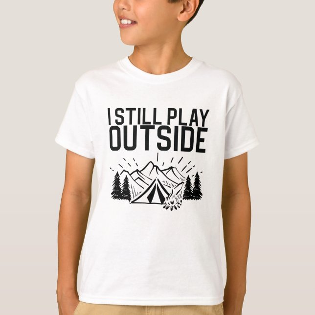 Camiseta Tenda de fogueira de acampamento (Frente)