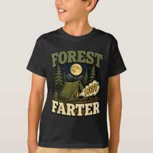 Camiseta Tenda de humor de flatulência na floresta de campi