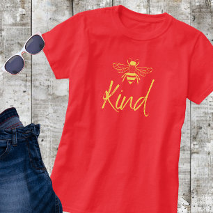 Camiseta Tendência "Bee Kind" Bumble Bee Yellow