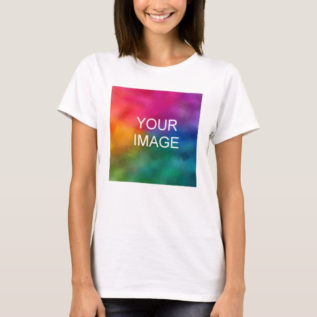 Camiseta Tendência de Modelo Moderna Elegante Branco (Frente)