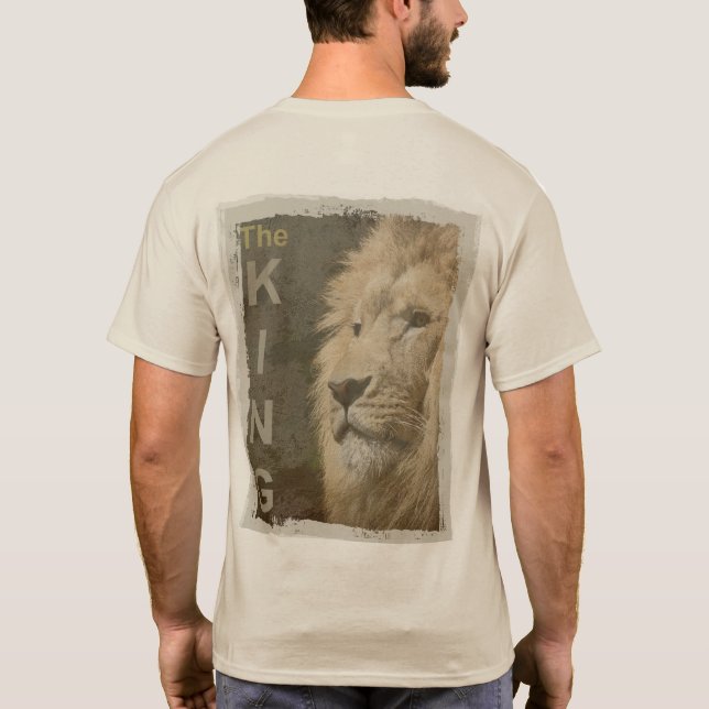 Camiseta Tendência de Modelo moderna elegante de cor de leã (Verso)