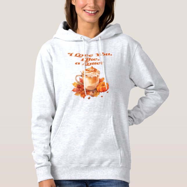 Camiseta Tendência e Chic "Amo-te como um Latte" (Frente)