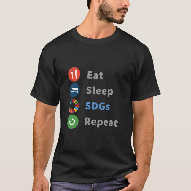 Camiseta Tendência Elegante Moderna Oferece Sustentabilidad (Frente)