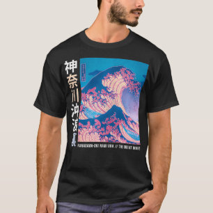 Camiseta Tendência estética de Streetwear de Ondas Japone