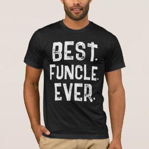 CAMISETA TENDÊNCIA MELHOR FUNCLE JÁ TIPOGRAFIA BRANCA