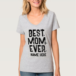 CAMISETA TENDÊNCIA MELHOR MÃE DO MUNDO TYPOGRAPHIA PRETA