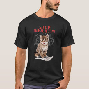Camiseta Tendência Parar Teste Animal Testando Gráfico de G