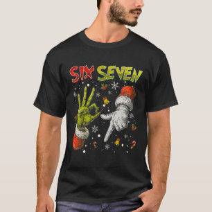 Camiseta Tendência Seis Sete Meme Natal 67 Xmas Homens Mulh