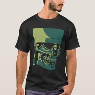Camiseta Tendência Simples de Arte Negra Moderna Soldier Sk