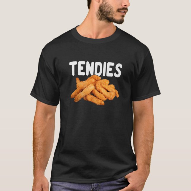 Camiseta Tendies Neckbeard Chicken Tender Chicken Nuggen (Frente)