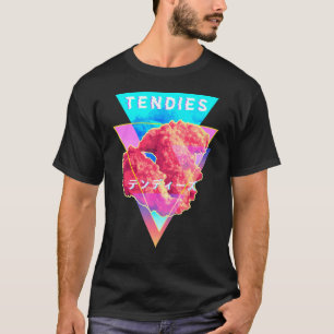 Camiseta Tendies Vaporwave Tenders de Frango Kanji Japonês 
