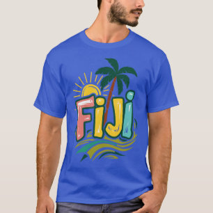 Camiseta Tendy Tropical Ilhas Fiji Vacinas de praia