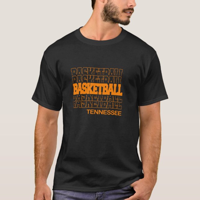 Camiseta Tenesse de basquetebol em moderna empilhada L (Frente)