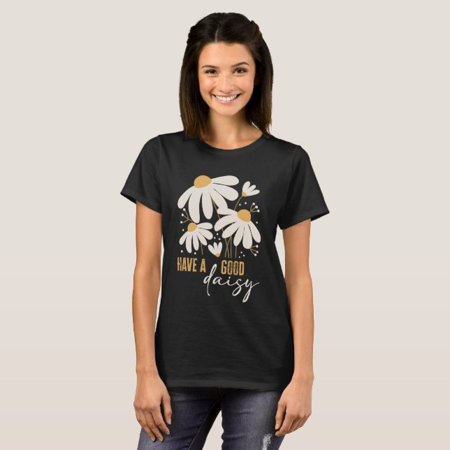 Camiseta Tenha um Bom Crisântemo (Frente Completa)
