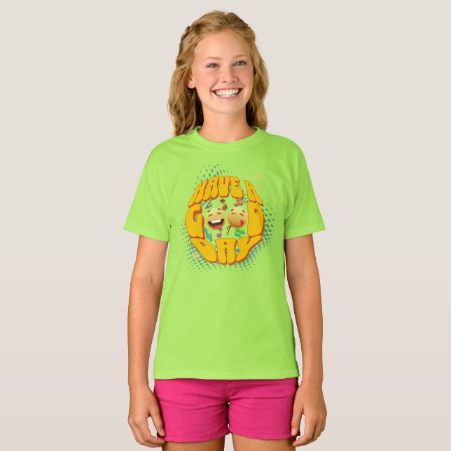 Camiseta Tenha um bom dia | Crianças (Frente Completa)