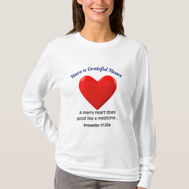 Camiseta Tenha um Coração Grato  (Frente)