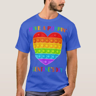 Camiseta Tenha Um Dia de os namorados De Poppin A Pular Cor