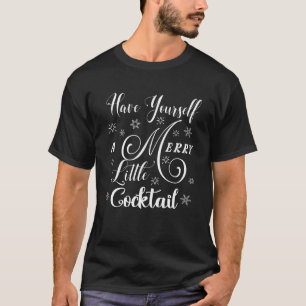 Camiseta Tenha um feliz de férias de coquetel Chri