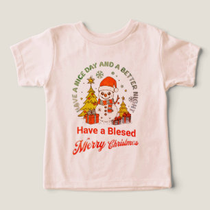 Camiseta Tenha um Feliz Natal Abencoado & um Feliz Ano Novo
