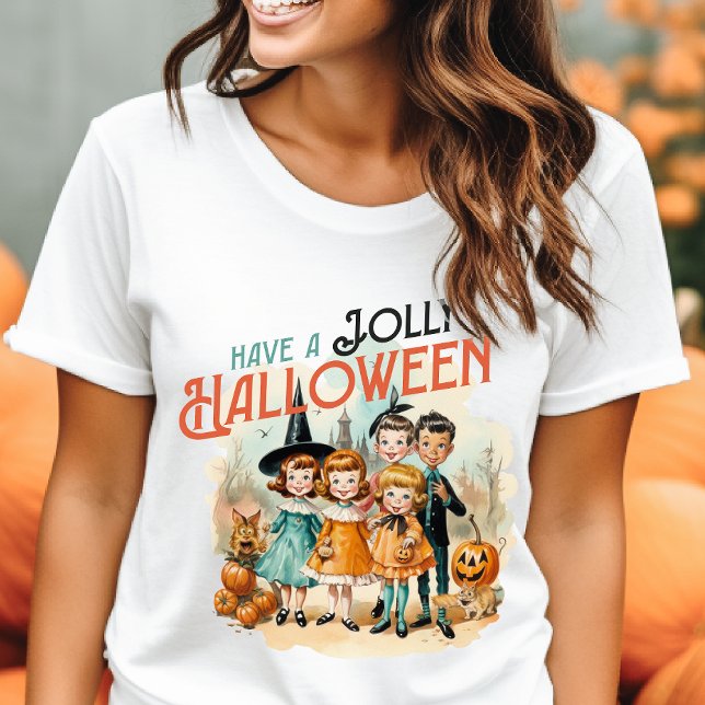 Camiseta Tenha um Jolly Halloween Vintage (Criador carregado)