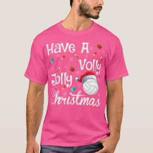Camiseta Tenha Um Natal Alegre De Vôlei De Santa