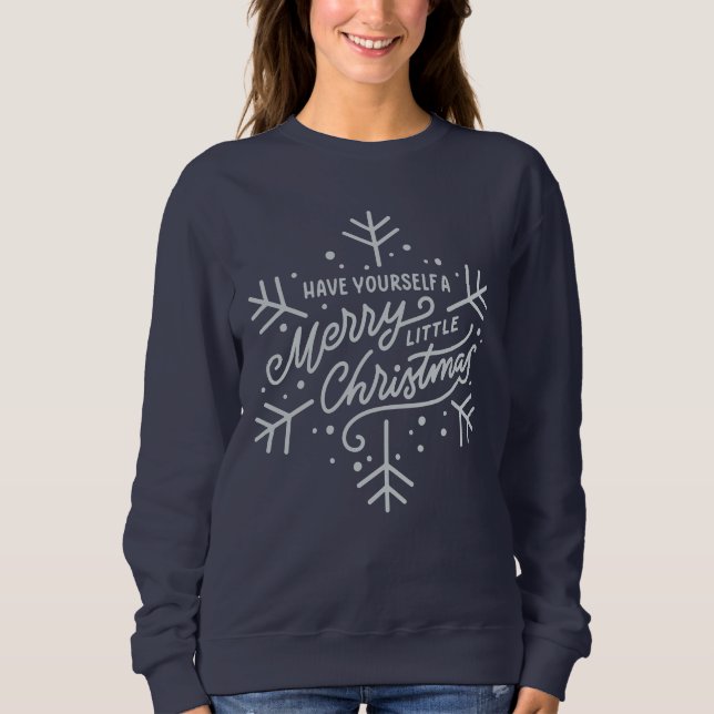 Camiseta Tenha um Natal Feliz - Floco de neve (Frente)