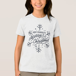 Camiseta Tenha um Natal Feliz - Floco de neve