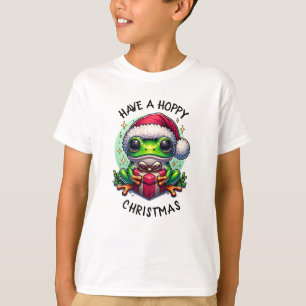 Camiseta Tenha um Natal feliz Sapo Pun