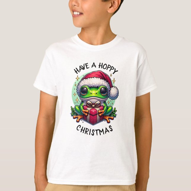 Camiseta Tenha um Natal feliz | Sapo Pun (Frente)
